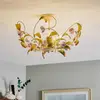 Image de Luminex Plafonnier Rose en lustre, à 5 lampes