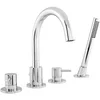 Image de Omnires RLSDXYZ04620 Y Robinet de Baignoire 4 Trous, Chrome, 23 cm x 30 cm x 24 cm