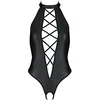 Image de Body Ouvert Faux Cuir Nancy - Passion - 2XL/3XL - Noir