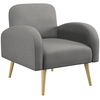 Image de Fauteuil en tissu ESKIMO coloris gris