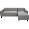 Image de Canapé dangle fixe 4 places BOB - Tissu souris - Réversible - L 197 x P 117 x H 65 cm