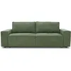 Image de Canapé convertible 3 places JOSH - Tissu Loft Olive - Coffre de rangement - L 239 x P 117 x H 65 cm