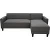 Image de Canapé dangle fixe 4 places BOB - Tissu anthracite - Réversible - L 197 x P 117 x H 65 cm