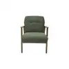 Image de Fauteuil fixe TAHITI coloris vert olive et noyer