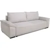 Image de Canapé convertible avec coffre - 3 à 4 places - NORMAN - Tissu beige - 240 x 85 x 85 cm
