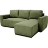 Image de Canapé dangle convertible réversible 3 / 4 places - PHARELL - Tissu velours côtelé Kaki - Coffre - 224 x 155 x 85 cm