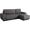 Image de Canapé dangle convertible réversible - 3 places - SIERRA - Avec coffre - Tissu Anthracite - 243 x 160 x 82 cm