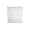 Image de Armoire 3 portes + 2 tiroirs BASTIDE coloris blanc