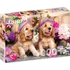 Image de ENJOY-1263   Épagneul Puppies avec chapeaux de fleurs, puzzle, 1000 pièces