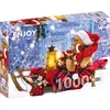 Image de Puzzle 1000 pièces pour Adultes - Noël avec de Mignons Ours en Peluche du père Noël | Finition Mate antireflet | Puzzle Amusant et exigeant | 68 x 48 cm | Cadeau Original | Enjoy