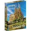 Image de Puzzle 1000 pièces pour Adultes - L'église de la Sagrada Familia à Barcelone | Finition Mate antireflet | Puzzle Amusant et exigeant | 68 x 48 cm | Cadeau Voyage Original | Enjoy