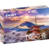 Image de Puzzle Jigsaw de 1000 pièces pour adultes   Finition mate, toucher doux, pièces robustes et uniques, ajustement serré, couleurs vives, service de pièces manquantes   Paysage de Montagne Fuji avec