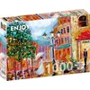 Image de Puzzle 1000 pièces pour Adultes - Histoire d'amour Romantique à Paris | Finition Mate antireflet | Puzzle Amusant et exigeant | 68 x 48 cm | Cadeau Voyage Original | Enjoy