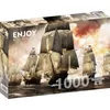 Image de Puzzle 1000 pièces pour Adultes - Navires de Pirates victorieux Toutes voiles Dehors | Finition Mate antireflet | Puzzle Amusant et exigeant | 68 x 48 cm | Cadeau Original | Enjoy