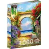 Image de Puzzle 1000 pièces pour Adultes - Peinture d'un Rivage Fleuri au Bord de la mer | Finition Mate antireflet | Puzzle Amusant et exigeant | 68 x 48 cm | Cadeau Original | Enjoy