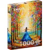 Image de Puzzle 1000 pièces pour Adultes - Femme Marchant dans Une forêt ensoleillée et colorée | Finition Mate antireflet | Puzzle Amusant et exigeant | 68 x 48 cm | Cadeau Original | Enjoy