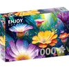 Image de ENJOY Puzzle Illustration de fleurs et de pluie dans la forêt - Puzzle de 1000 pièces pour adultes - Finition mate, toucher doux, facile à assembler, ajustement serré, couleurs vives, service de