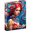 Image de Puzzle de 1000 pièces - Finition mate, toucher doux, pièces robustes et uniques, coupe ajustée, couleurs vives, service de pièces manquantes - Fantasy sous l'eau avec sirène de mer et méduses - par