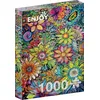 Image de Puzzle 1000 pièces pour Adultes - Collage de Fleurs en Motifs Hippie | Finition Mate antireflet | Puzzle Amusant et exigeant | 68 x 48 cm | Cadeau Original | Enjoy