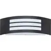 Image de Applique Moderne Lampe Murale Extérieure Semi-Circulaire Luminaire De Jardin IP44 Noir Mat 2/1/825