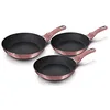 Image de Berlinger Haus I-Rose Lot de 3 Poêles à Frire Induction 20-24-28cm, Aluminium Antiadhésif Écologique Titane sans PFOA, Design Élégante, Convient à Toutes les Cuisinières