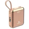 Image de Volkano Solace Batterie externe 10 000 mAh, câble USB-C et Lightning | Charge rapide 22,5 W, PD 20 W, affichage numérique, sortie USB-A, batterie lithium-polymère, rose et or rose, charge multiple