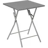 Image de PEGANE Table Pliante Grise, 60 x 60 x 75 cm