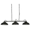 Image de PEGANE Lampe Suspension Métal de 3 Têtes Noir, L.107 x P.27 x H.65 cm