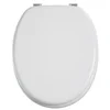 Image de PEGANE Abattant WC en Bois et Zinc Coloris Blanc, L 37 x P 43 cm