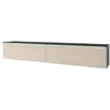 Image de Meuble TV Lowboard D 180 cm, meuble de télévision, table de télévision, éclairage LED en option, meubles de salon, couleur matere/gaie (avec éclairage LED)