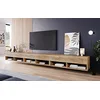Image de PIASKI LOWBOARD A Meuble TV 300 cm Sans Éclairage LED Grand Meuble Couleur Châtaigne