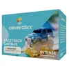 Image de Cleverclixx 1 voiture de course bleue Race Track Car Blue - 1 pièce - Voiture électrique pour autoroute magnétique - Véhicule de jeu compatible - Phares lumineux - Pour enfants à partir de 3 ans