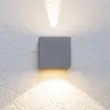 Image de Lucande Applique d'extérieur LED Jarno, argent, métal, 9 cm