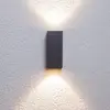 Image de Applique d'extérieur LED Lucande Tavi, hauteur 15 cm, noir