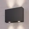 Image de Lucande Applique d'extérieur carrée Henor à 4 LED