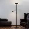 Image de Lindby Lampadaire LED Malea, noir, lampe de lecture, à intensité variable