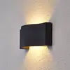 Image de Lucande Applique murale LED Jace, anthracite, métal, 28 cm, IP54