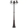 Image de Lindby Lampadaire extérieur Eddie à intensité variable (Traditionnel) en Marron (à 3 lampes, E27) Candélabre luminaire d’extérieur