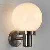 Image de Lindby Applique d'extérieur sphérique Samuel, acier inoxydable