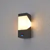 Image de Lucande applique d'extérieur Kiran, détecteur, gris, IP44, E27