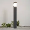 Image de Lucande Borne lumineuse Kiran, 100 cm, gris, métal, IP44, E27