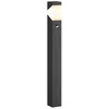 Image de Lucande Luminaire extérieur Kiran à intensité variable (Moderne) en Noir Aluminium (1 lampe,à E27), Borne lumineuse luminaire pour socle