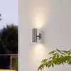 Image de Lindby Applique d'extérieur Hakan, up/down, acier inoxydable, IP44, GU10