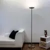 Image de Lampe sur pied LED Lindby Malea, couleur nickel, à intensité variable, 180 cm