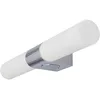 Image de Lindby Applique Murale Ziva à intensité variable (Moderne) en Argent Métal e. a. pour Salle de bain (à 2 lampes, E14) Luminaire salle Lampe WC