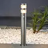 Image de Lindby, borne lumineuse LED Lanea, 60 cm, gris, détecteur, IP44