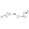Image de Lindby Plafonnier Elaina à intensité variable (Moderne) en Gris Métal e. a. pour Salon & Salle manger (à 6 lampes, E14), Luminaire Plafonnier, Lampe Plafond, Eclerage Eclairage Interieur