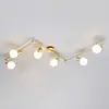 Image de Lindby plafonnier Elaina, 180cm, 6 lampes, laiton, verre, E14