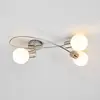 Image de Plafonnier Lindby Elaina, 50 cm, à 3 lampes, nickel, verre, E14