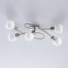 Image de Lindby plafonnier Elaina, 65 cm, à 5 lampes, nickel, verre, E14
